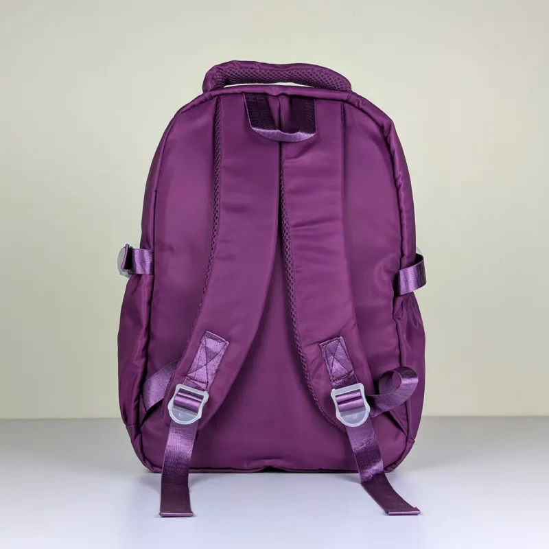 Multi-Pocket Casual Backpack with Geometric Flap