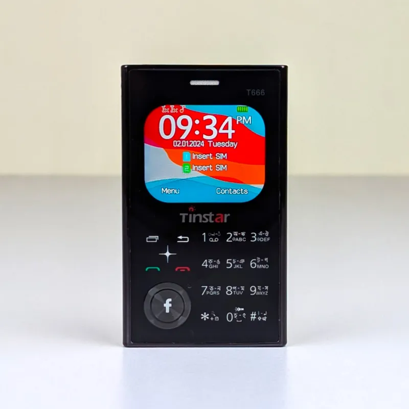 Tinstar T666 Dual SIM Card Phone - Golden