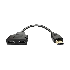 K2 HDMI Male to Dual HDMI Female Black Splitter