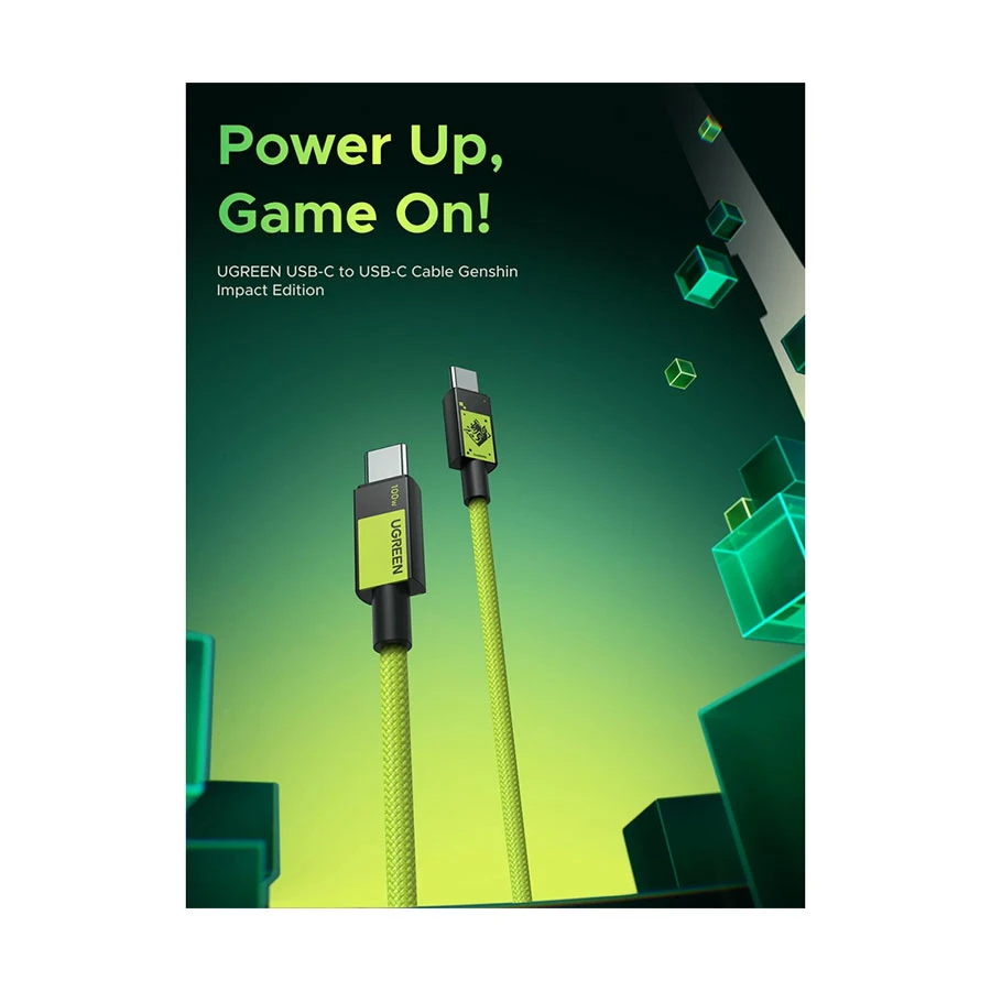 UGREEN L512 (45063GI) Genshin Impact Edition 100W USB-C Cable Green