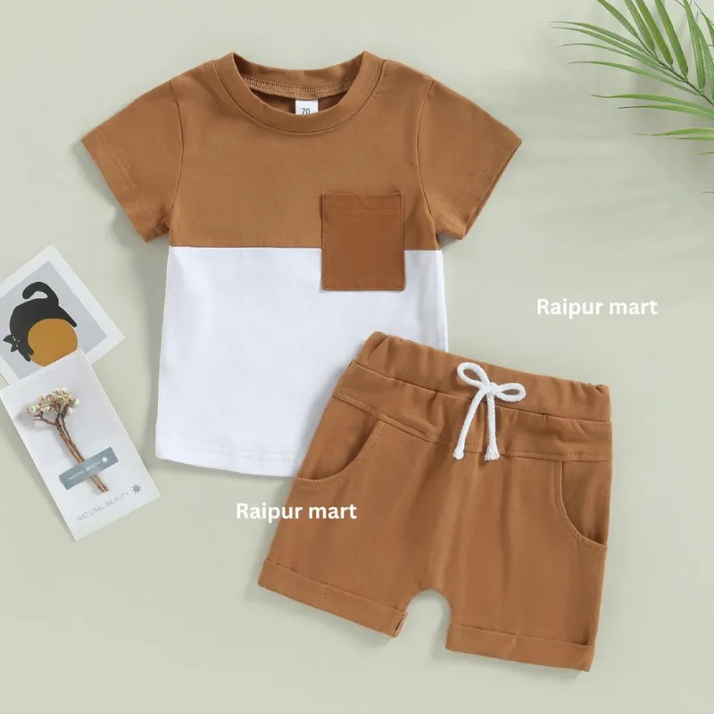 Boys' and Girls' Cotton T-Shirt Set, 160 GSM, 6 Months to 6 Years