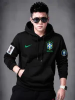 World Cup Semi Baggy Hoodie for Men and Women, One Side Brush Cotton