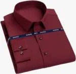 Men's Pure Cotton Long Sleeve Formal Shirt, Regular Fit