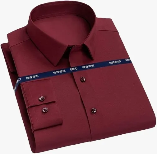 Men's Pure Cotton Long Sleeve Formal Shirt, Regular Fit