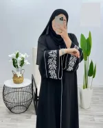 Embroidered Gown Borka with Hijab, Sizes 50 to 58
