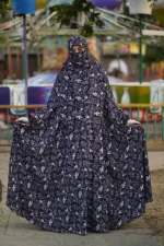 Women's Long Namaji Khimar with Alex Print, Free Size