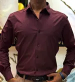 Premium China Micro Stig Shirt (Formal / Casual) (Coffee)