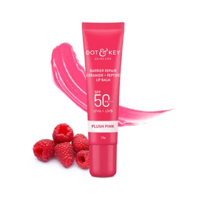 Dot & Key Ceramide & Peptide Barrier Repair Lip Balm 10g- Plush Pink (India)