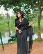 Georgette Saree, 12 Haath, Without Blouse Piece, 6 Colours