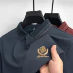 Men's Sticker Logo Polo Shirt, PK Cotton, Chest 38 to 44 Inch