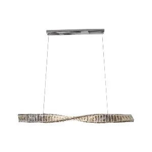 Qulik Linear Twisted Luxury LED Crystal Chandelier Pendant Light (QL-D8869-1000)