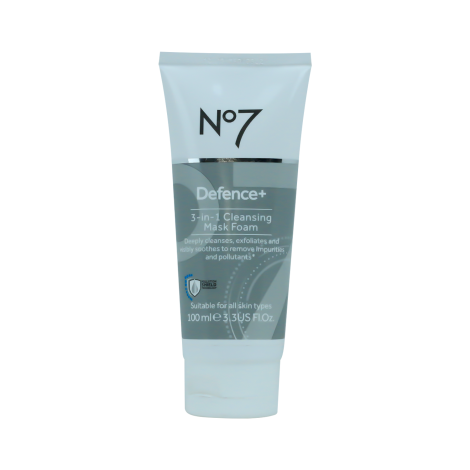 No7 Defence Plus 3 in 1 Cleansing Mask Foam 100ml (Thailand)