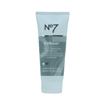 No7 Defence Plus 3 in 1 Cleansing Mask Foam 100ml (Thailand)