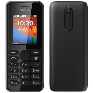 Nokia Asha 108 Dual Sim Mobile Phone Black Colour (Refurbished)