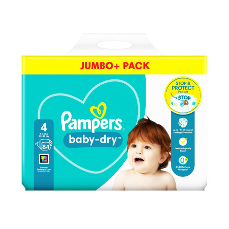 Pampers Baby Dry Pants-4 for 9-14 kg 84pcs Jumbo Pack (UK)