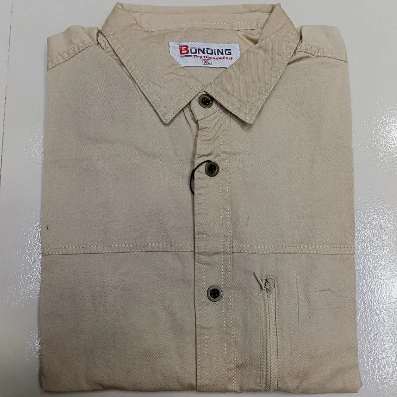 Kaiser Cotton Stylish Full Sleeve Shirt (Khaki)