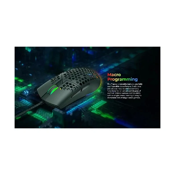 Havit MS1036 RGB Wired Black Programmable Gaming Mouse