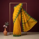 Sylheti Handloom Cotton Manipuri Saree with Shiuli Flower Motif