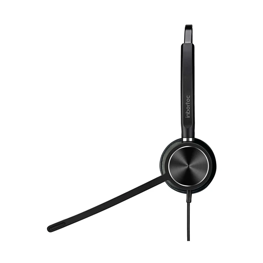 Inbertec C10DJU Duo USB & 3.5mm Noise Cancelling Headset Black