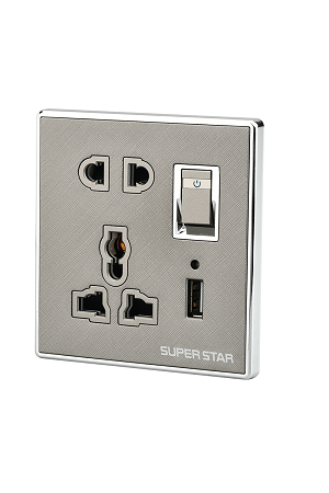 Super Star Ultimate 2 & 3 Pin Multi Socket with USB