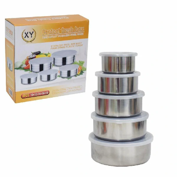 Stainless Steel 5Pcs Bowl Set/ (Lot Grain Storage Box)