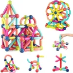 Big Size Magnetic Building Blocks Kid Toy Set Montessori Educational Magnetic Stick Building Bricks Construction Funny Toy Gift