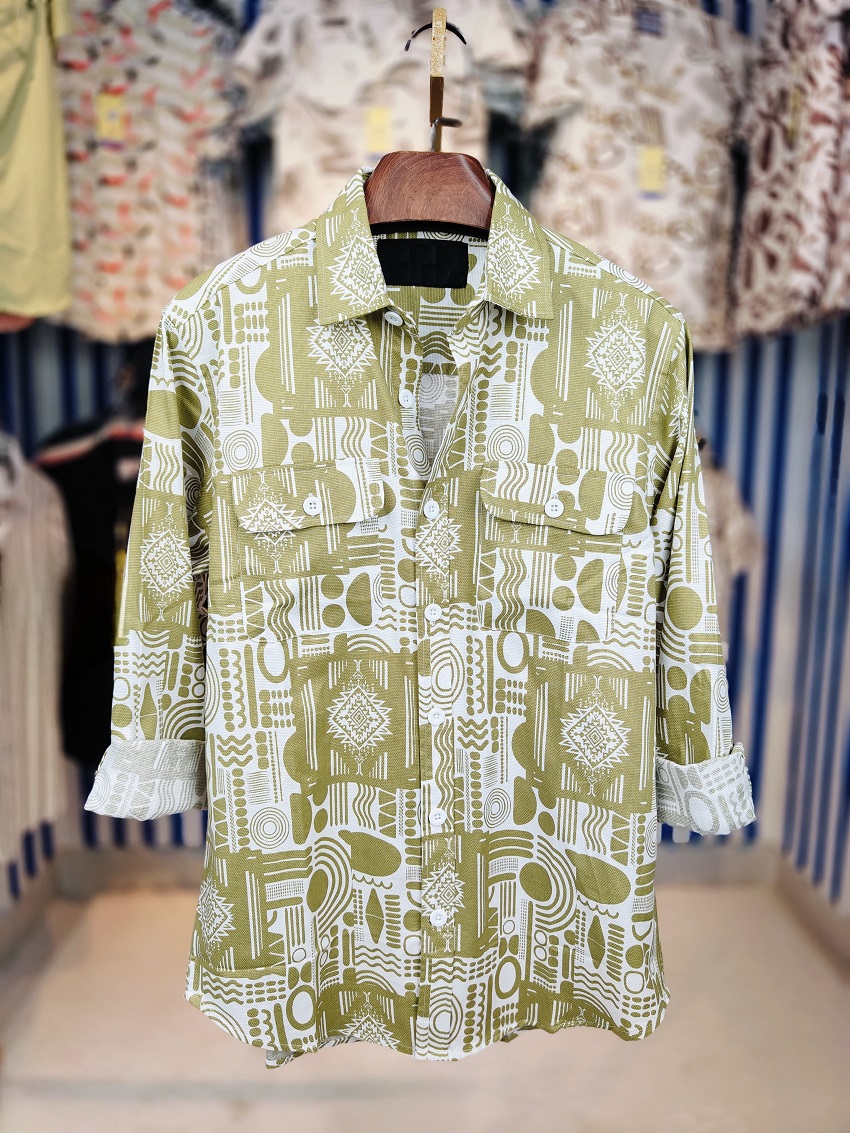 Men's AC Cotton Double Pocket Shirt with Lap Seam