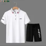 Men's 200 GSM Pure Cotton Polo and Half Pant Set in 6 Colours