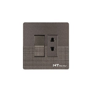 NT blu-ray Chrome Gray 10A 2 Pin MF Socket With Switch