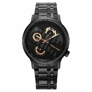 Fastrack NS3301NM01 Exuberant Quartz Multifunction Black Dial Stainless Steel Strap Watch