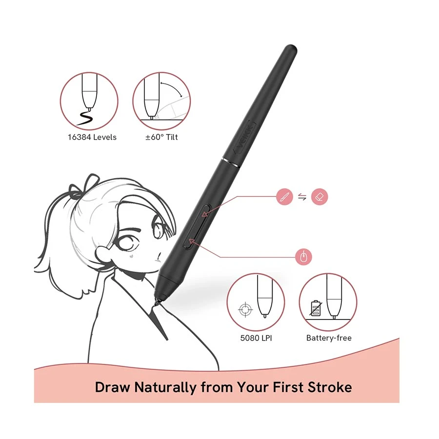 Veikk Creator VK640 V2 Black Drawing Graphics Tablet