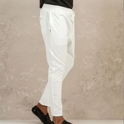 Men's Off-White Stretch Chain Narrow Pajama