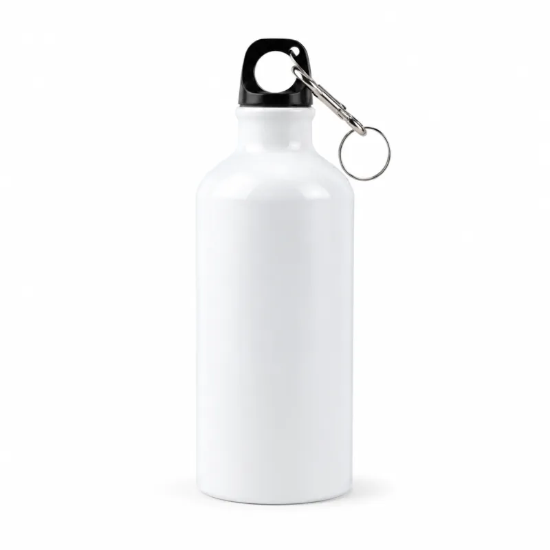 Water Bottle White 500ml – Lightweight Aircraft-Grade Aluminum Portable Sports & Travel Bottle with Glossy Finish & Carton Box (Model: INTE-7801)