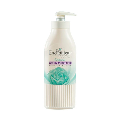 Enchanteur Gorgeus Satin White Perfumed Lotion 400ml (Malaysia)