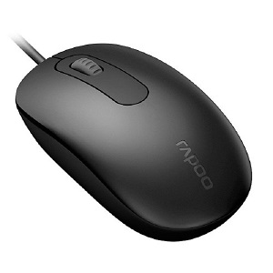 Rapoo N200 Wired Optical Mouse – Black Color