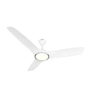 Qulik Aerovane UL 52" Modern Decorative Silent ABS Blade Remote Under Light Ceiling Fan (White) Q-6572-W-UL