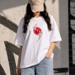 Premium Drop Shoulder T-Shirt for Women |Trendy Print Oversized Tee | Summer Friendly