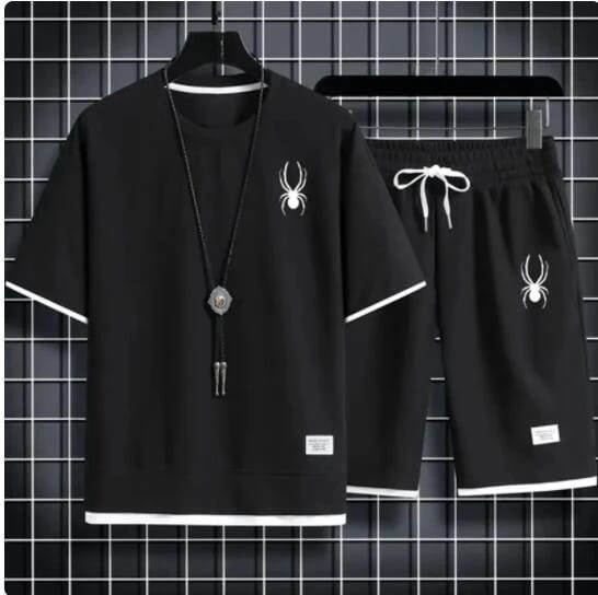 Men's 160 GSM Mesh Fabric Tee and Shorts Set in 5 Colours
