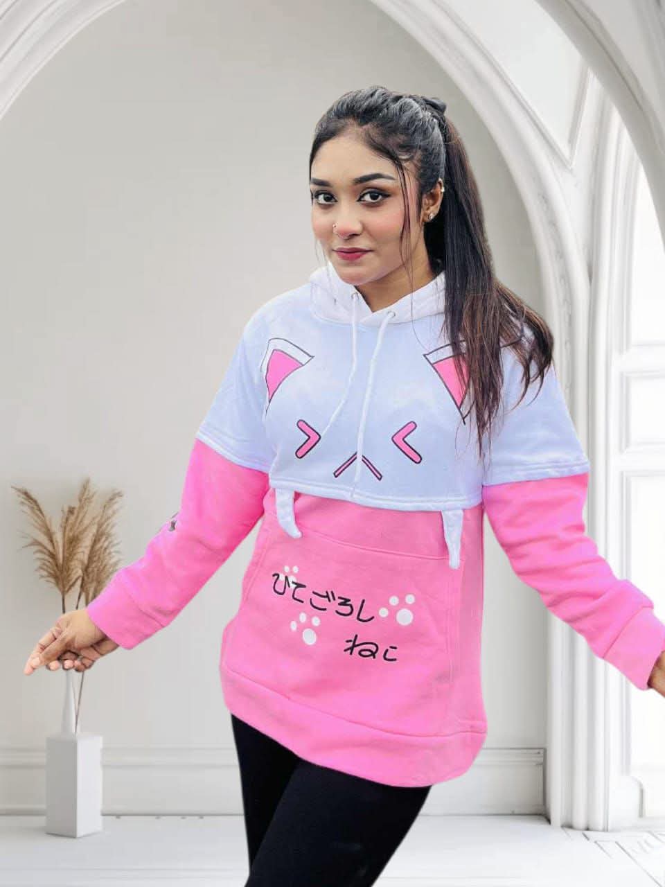 Women's Cotton Fleece Winter Hoodie, 300 GSM, 3 Colours