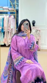 Smooth Micro Stitch Digital Print Three Piece, 5 Colours