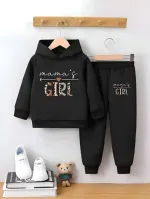 Infant and Kids DTF Print Hoodie Set, One Side Brush, 9 Sizes