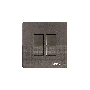NT blu-ray Chrome Gray 2 Gang 1 Way Switch