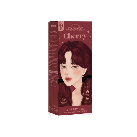 Kota Hair Color Cream Cherry - Cherry Red (Thailand)