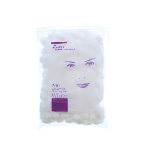 Simply Cotton Wool Cleansing Balls 200pcs (EU)