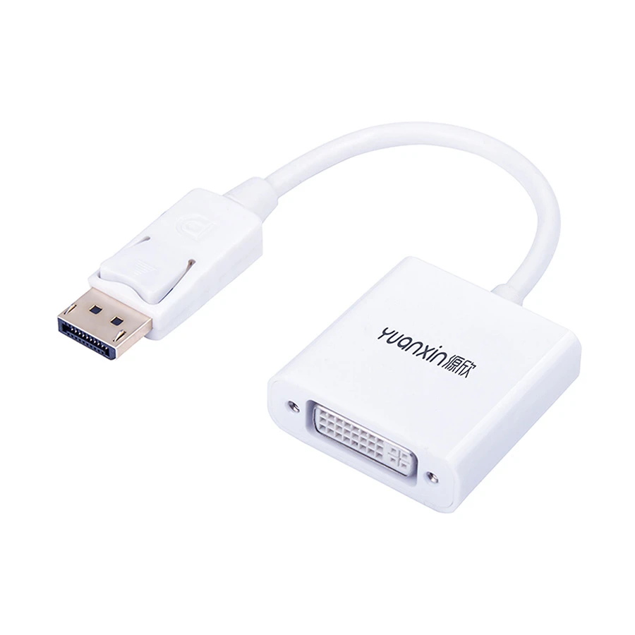 Yuanxin YDP-015 DisplayPort Male to DVI Female White Converter