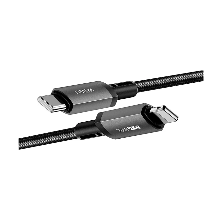 WiWU Titanlink Wi-C056 30W USB-C to Lightning Cable 1 Meter Gray