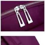Nylon Backpack Durable Waterproof Casual Shoulder Bag (purple)