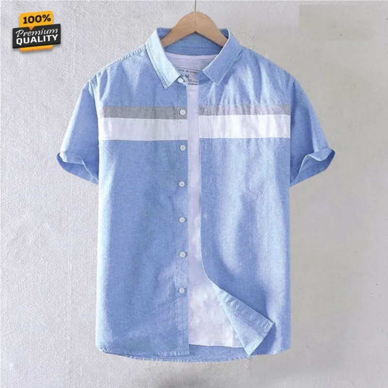 Men's Half Sleeve Oxford Cotton Shirt, Sizes M to XXL