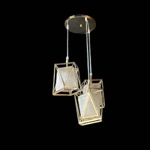 Qulik Modern Golden Prism Cascade Hanging Lights (QL-8004-3)