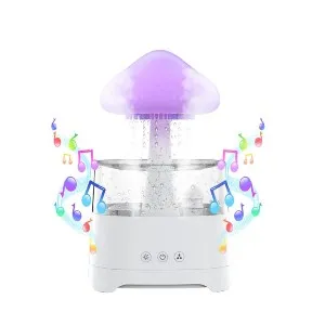 5 IN 1 Bluetooth Speaker Rain Cloud Humidifier, switchable 7 colors, 450ml capacity super quiet, intelligent anti-dry function